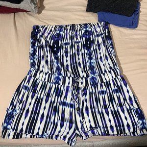 Aeropostale Strapless Tribal Print Romper